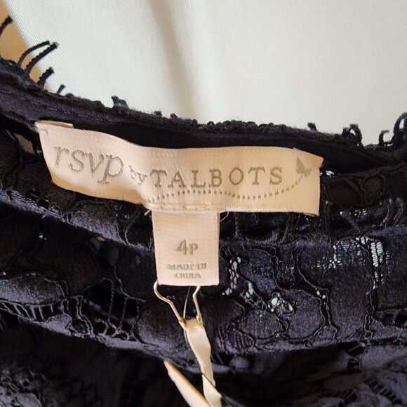 RSVP by Talbots Black Lace Cocktail Dress – New with Tags – Size 4P - Picture 8 of 11